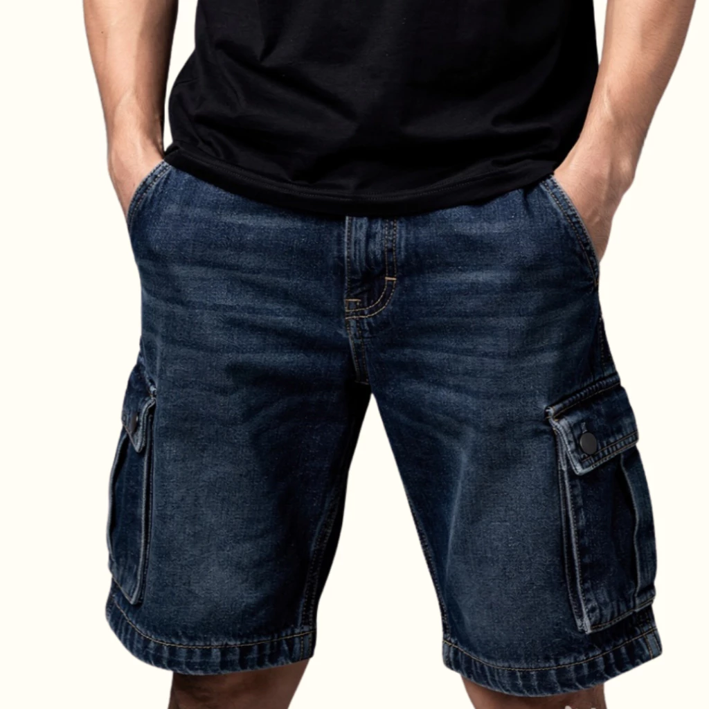 Premium Men's Denim Cargo Shorts - Image 4