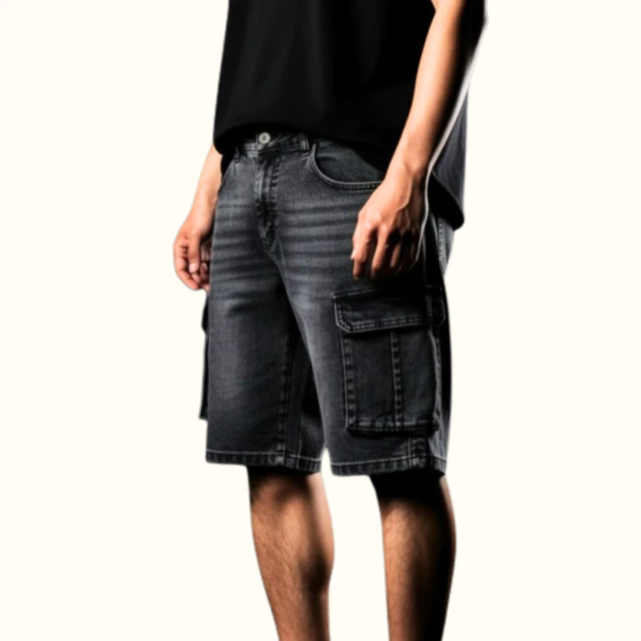 Premium Men's Denim Cargo Shorts - Image 2