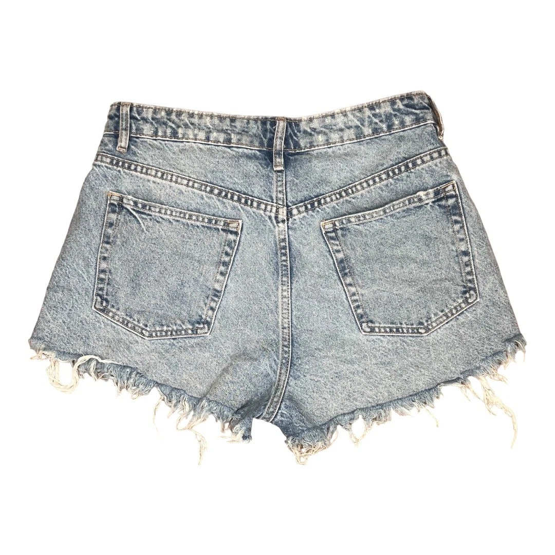 Distressed Denim Mini Shorts - Image 2