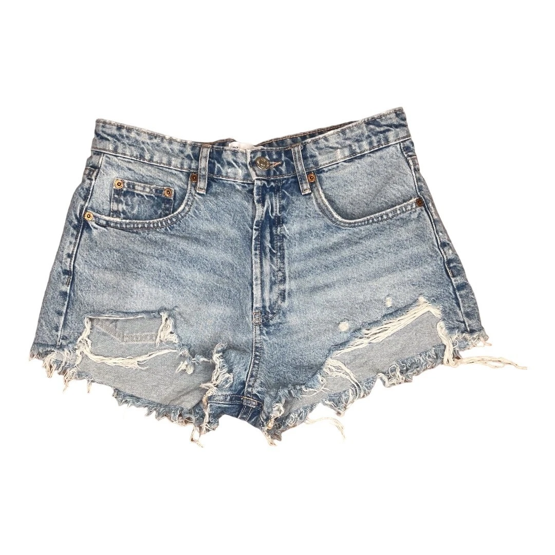 Distressed Denim Mini Shorts