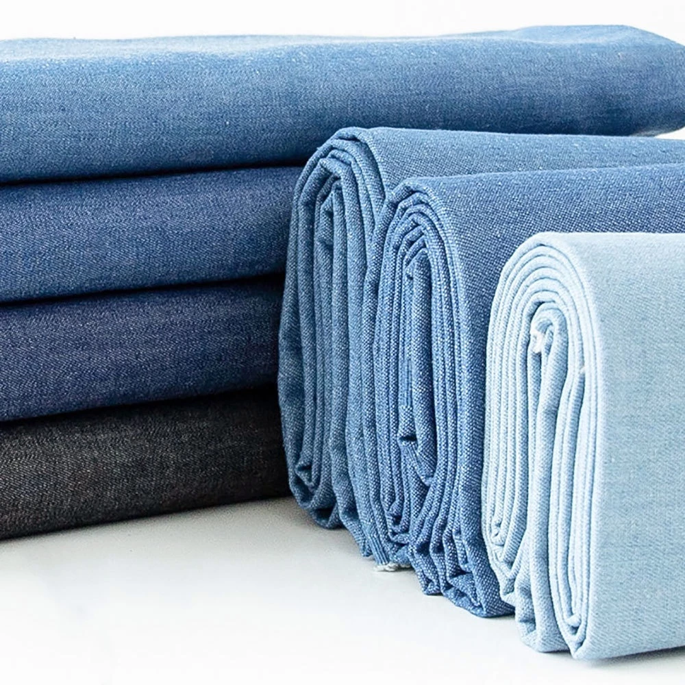 Vintage Blue Denim Fabric - Image 3