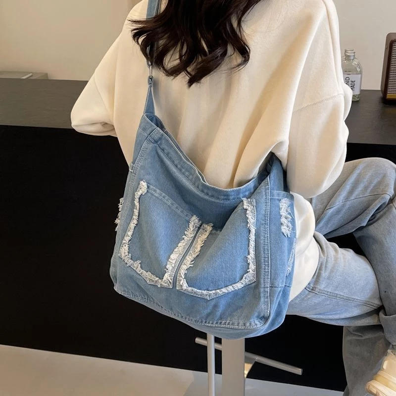 Denim Crossbody Bag - Image 2