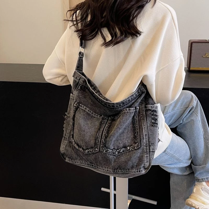 Denim Crossbody Bag - Image 4
